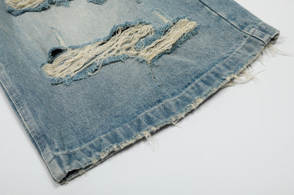 Ripped Washed | Wide-Leg Shorts - Santo 