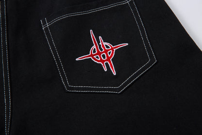 Flame Graphic | Baggy Jeans - Santo 