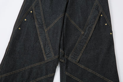 Minimal Panel Cut | Baggy Jeans - Santo 