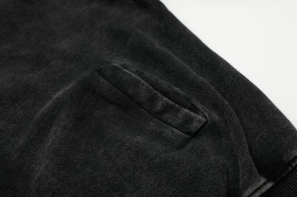 Asymmetry | Washed Zip Up Hoodie - Santo 