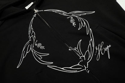 Doves Hope | Oversized Zip Up Hoodie - Santo 