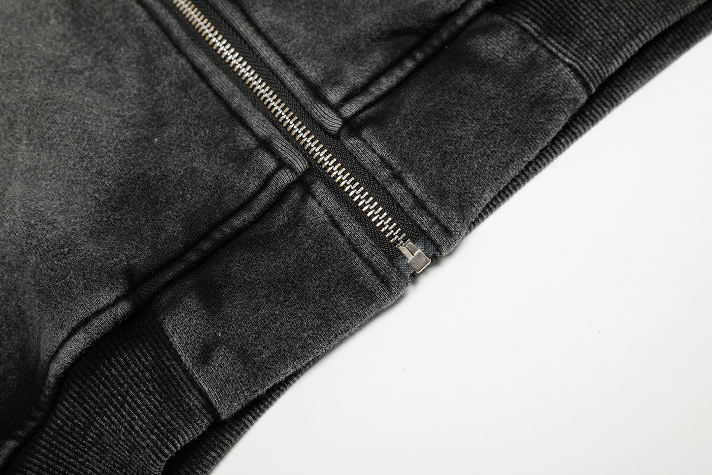 Washed | Oversized Zip Up Hoodie - Santo 