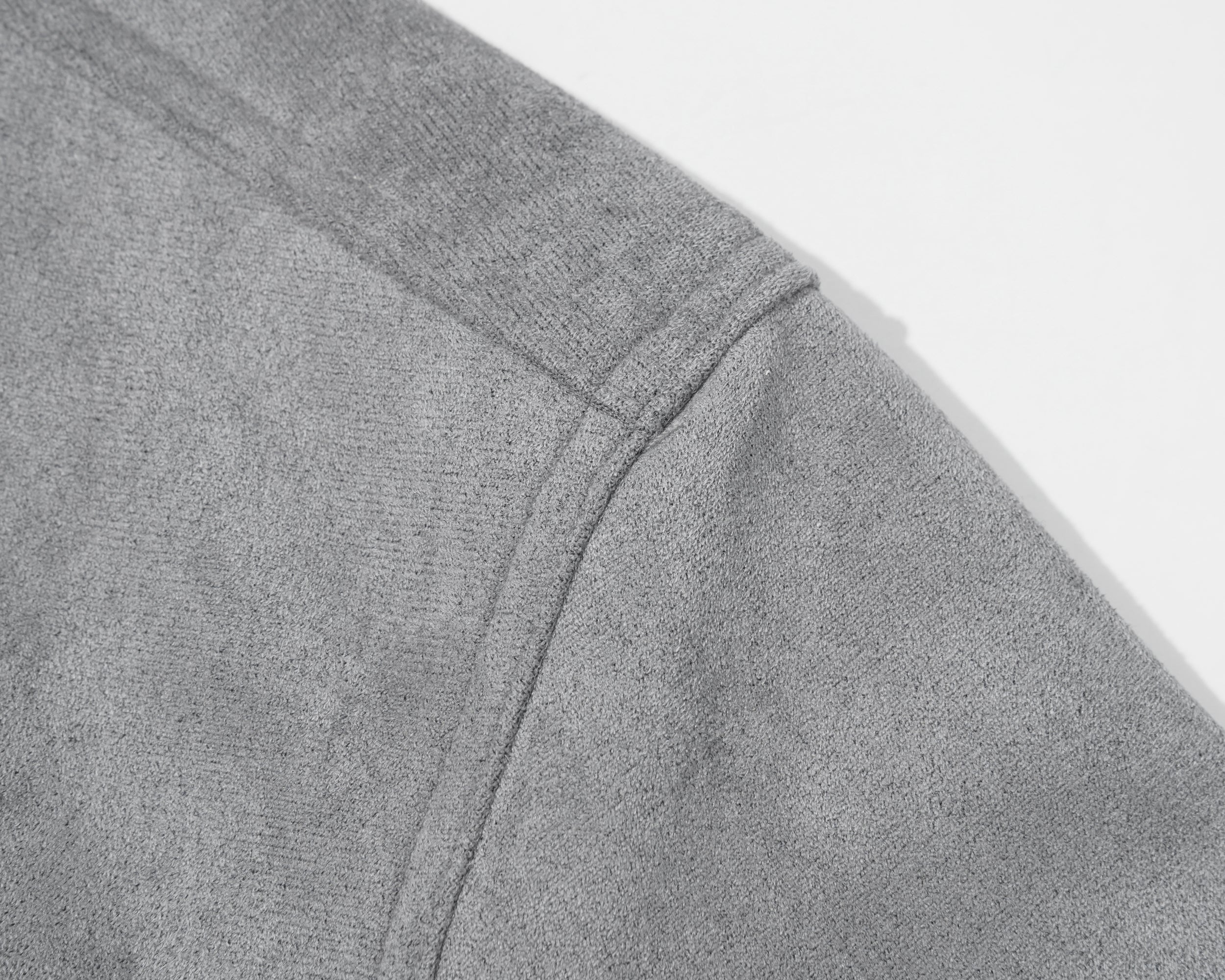 Contrast Collar | Suede Zip Jacket