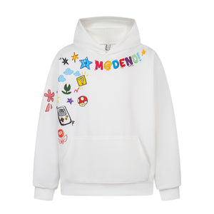 Graffiti Cartoon Print | Pullover Hoodie - Santo 