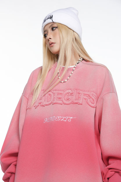 Embroidered Graphic Gradient | Casual Sweatshirt - Santo 