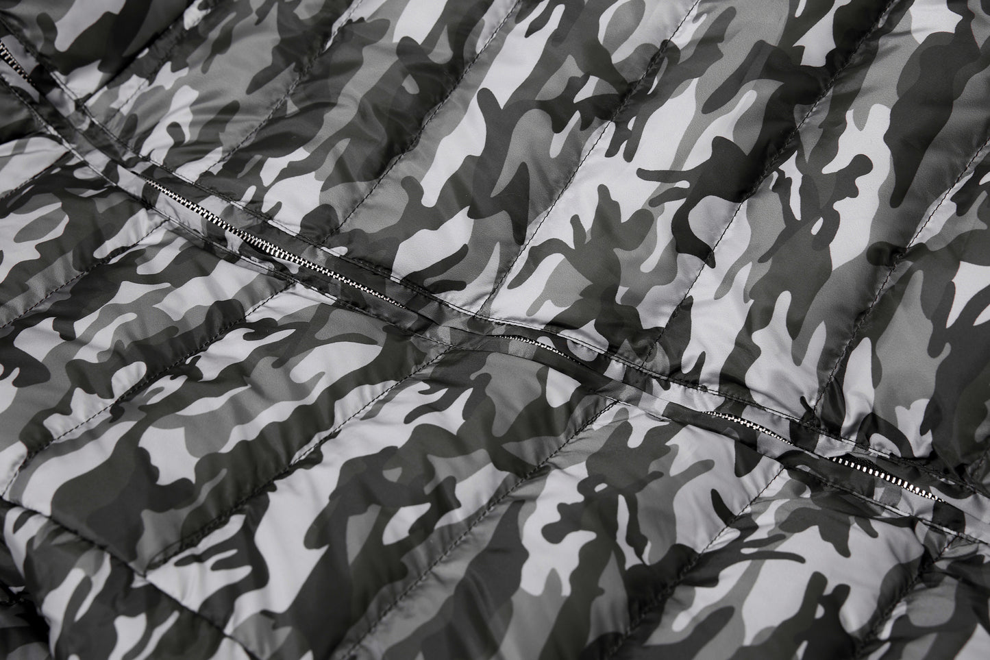 Camo Panel | Short Puffer Jacket
