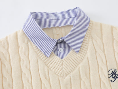 Psycho Reaper | Pull en tricot à motif foncé