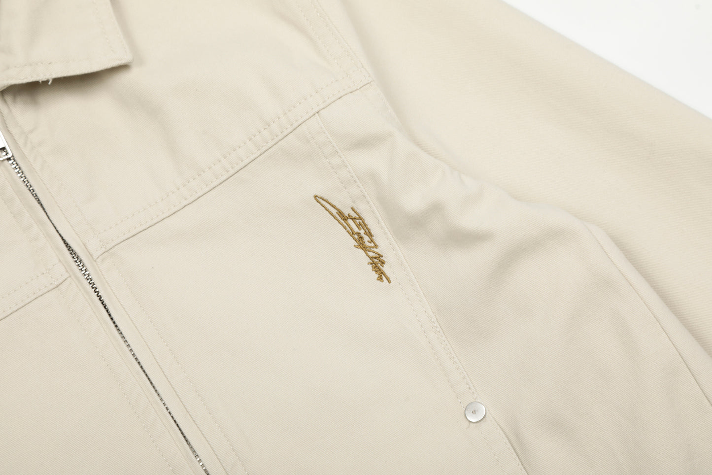 Steel Fade | Minimalist Zip-Up Denim Jacket - Santo 