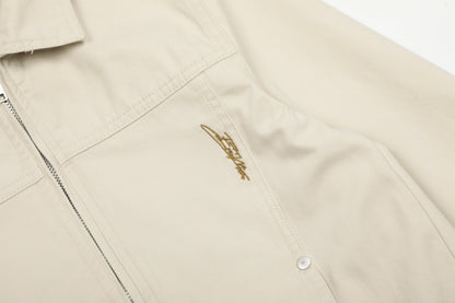 Steel Fade | Minimalist Zip-Up Denim Jacket - Santo 