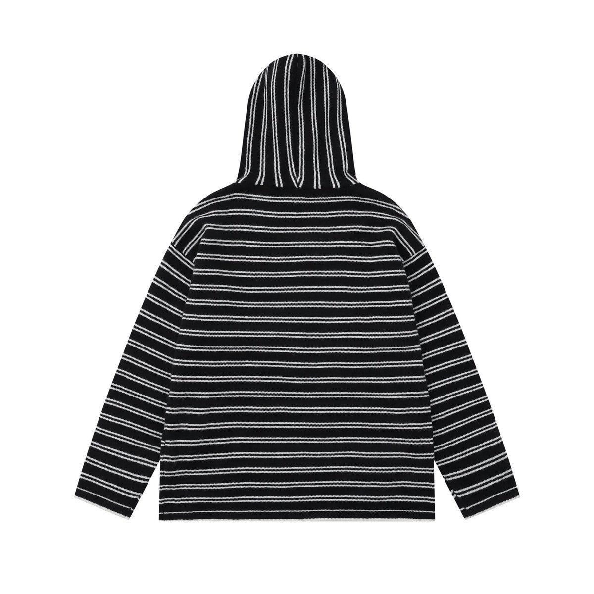 COASTLINE | Striped Buttoned Hood Pullover - Santo 