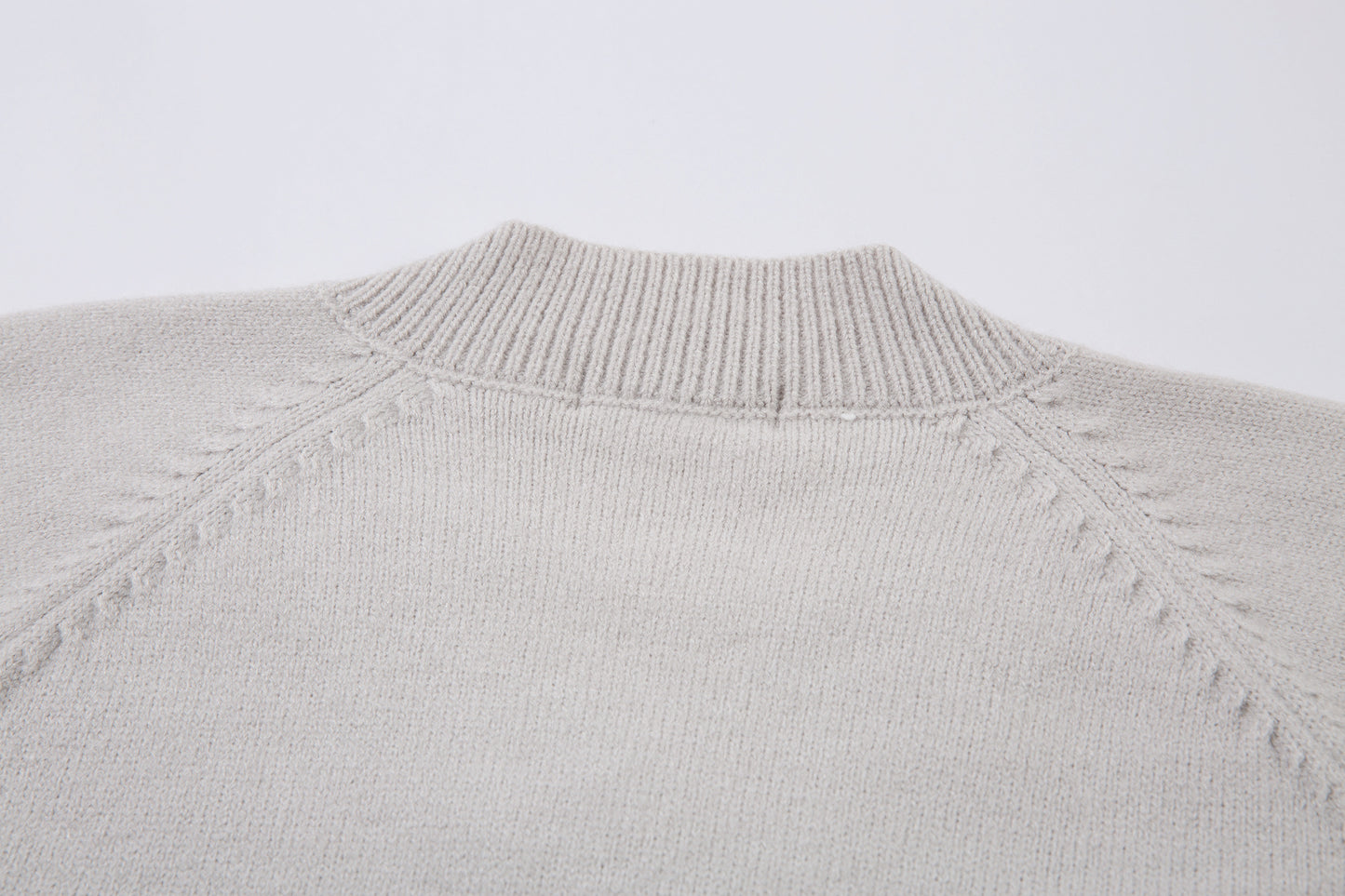 Varsity Button | Mock Neck Knit Sweater