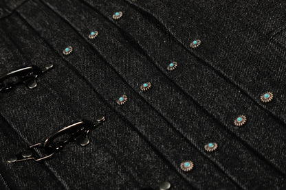 Fortune Grip | Buckled Washed Denim Jacket - Santo 