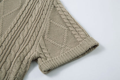 Cable Knit | Textured T-shirt - Santo 