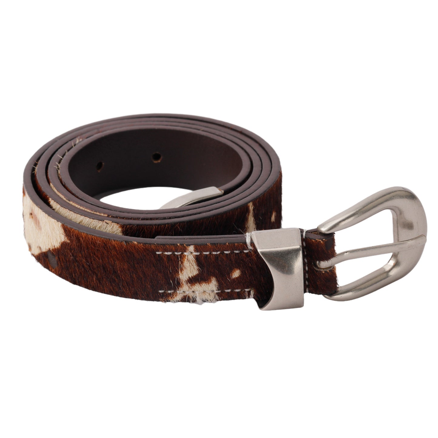 Cow Print Hair | PU Leather Belt
