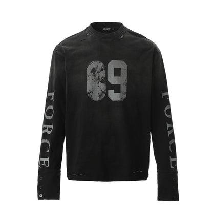 09 | Distressed Long Sleeve T-Shirt - Santo 