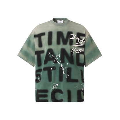 Spray Graphic Print | Oversized T-Shirt - Santo 