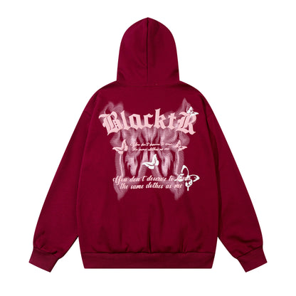 Gothic Butterfly Print | Oversized Hoodie - Santo 