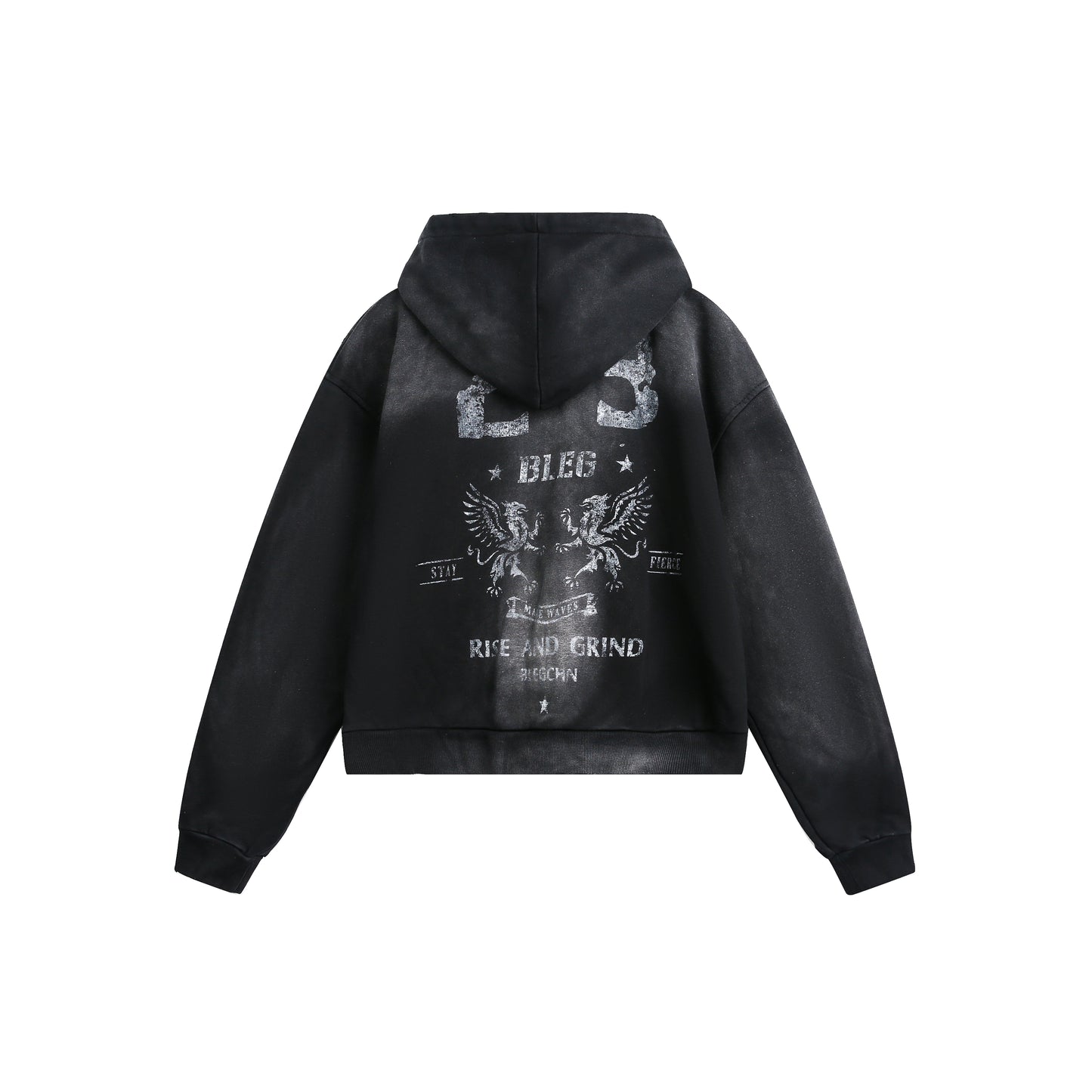 Spray Paint Print | Zip Up Hoodie - Santo 