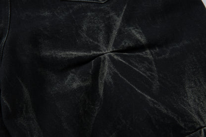 Washed Distressed Pleated | Baggy Jeans - Santo 