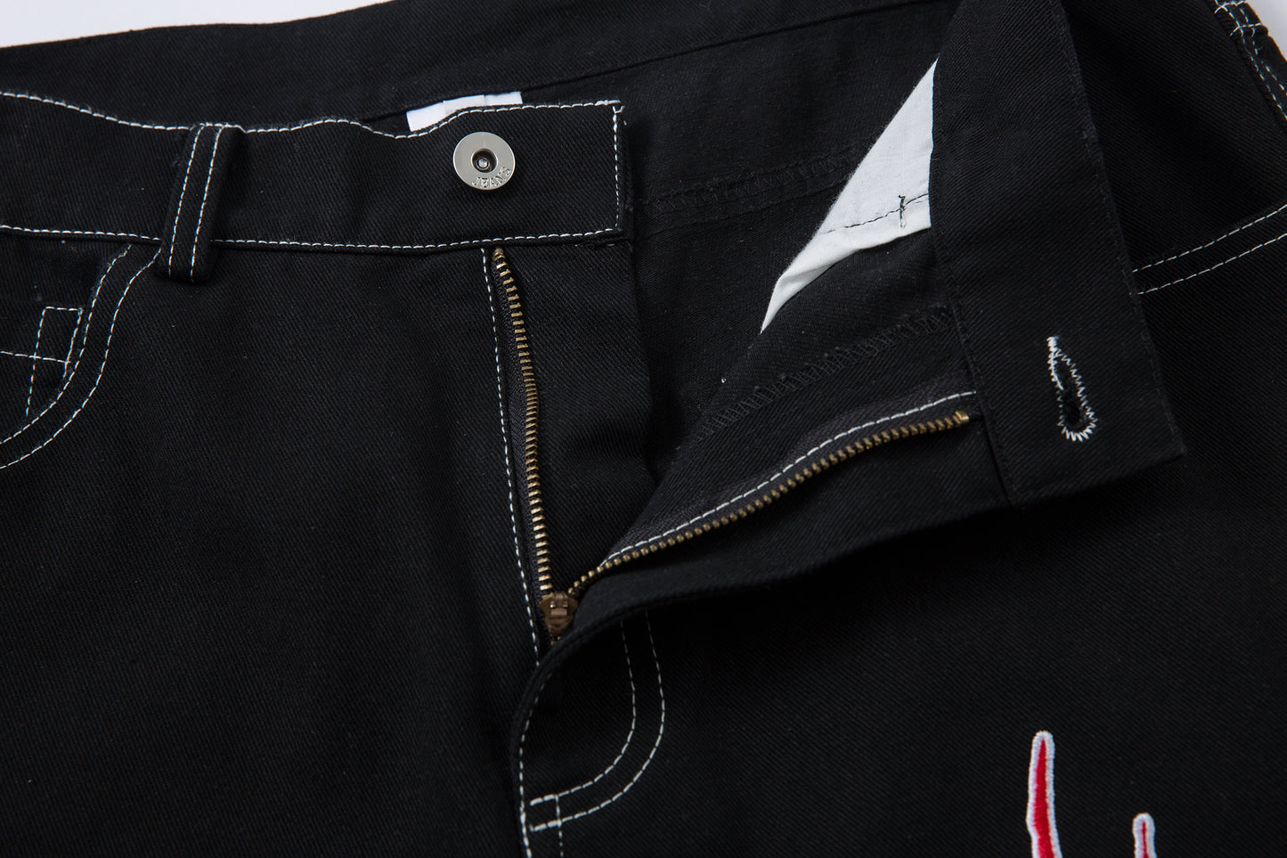 Flame Graphic | Baggy Jeans - Santo 