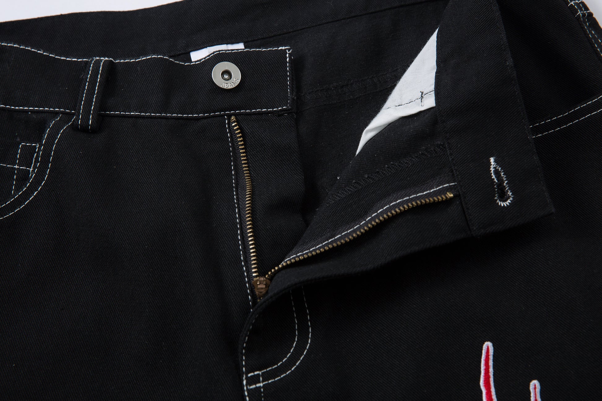 Flame Graphic | Baggy Jeans - Santo 