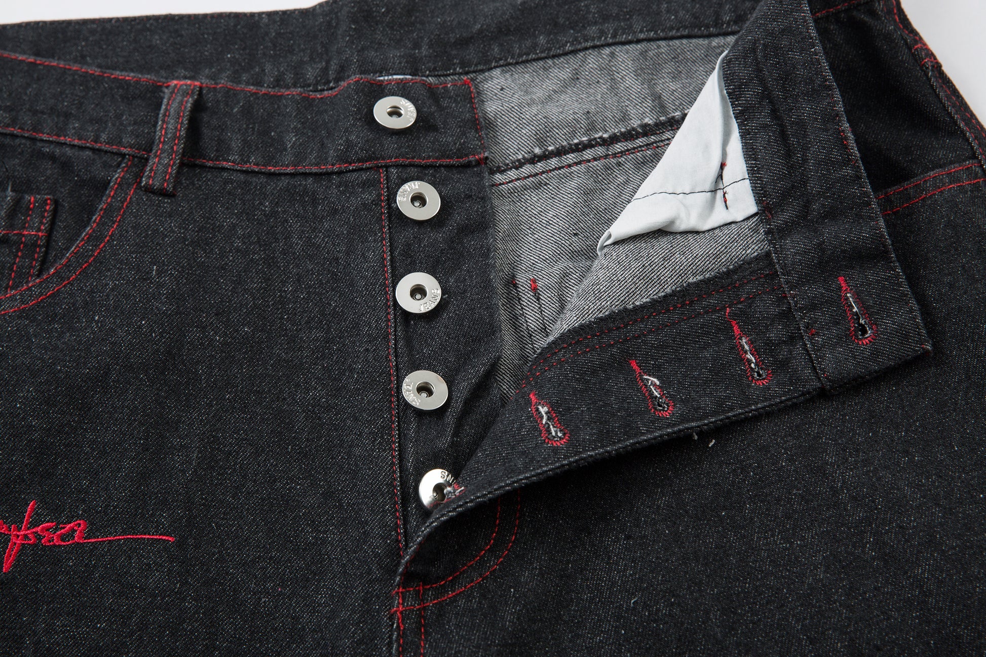 Iron Cross Embroidered | Baggy Jeans - Santo 