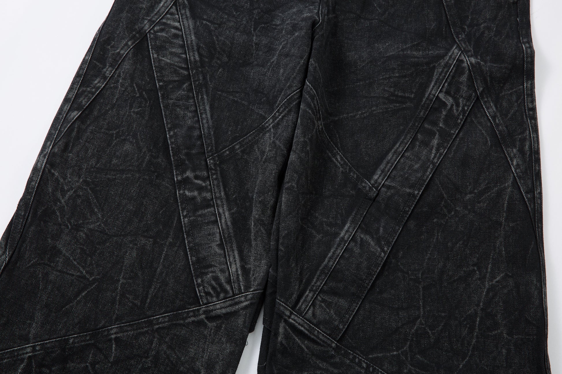 Crinkle Washed Structure | Baggy Jeans - Santo 