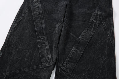 Crinkle Washed Structure | Baggy Jeans - Santo 
