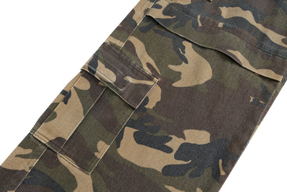 Deconstructed Denim Camo | Layered Jeans - Santo 