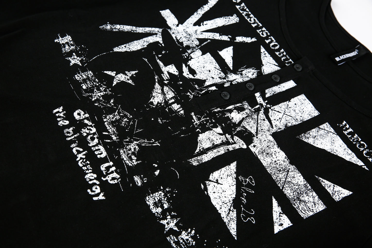 Punk Flag Art | Button Sweatshirt - Santo 