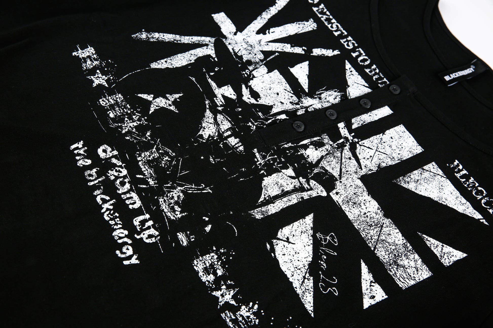 Punk Flag Art | Button Sweatshirt - Santo 