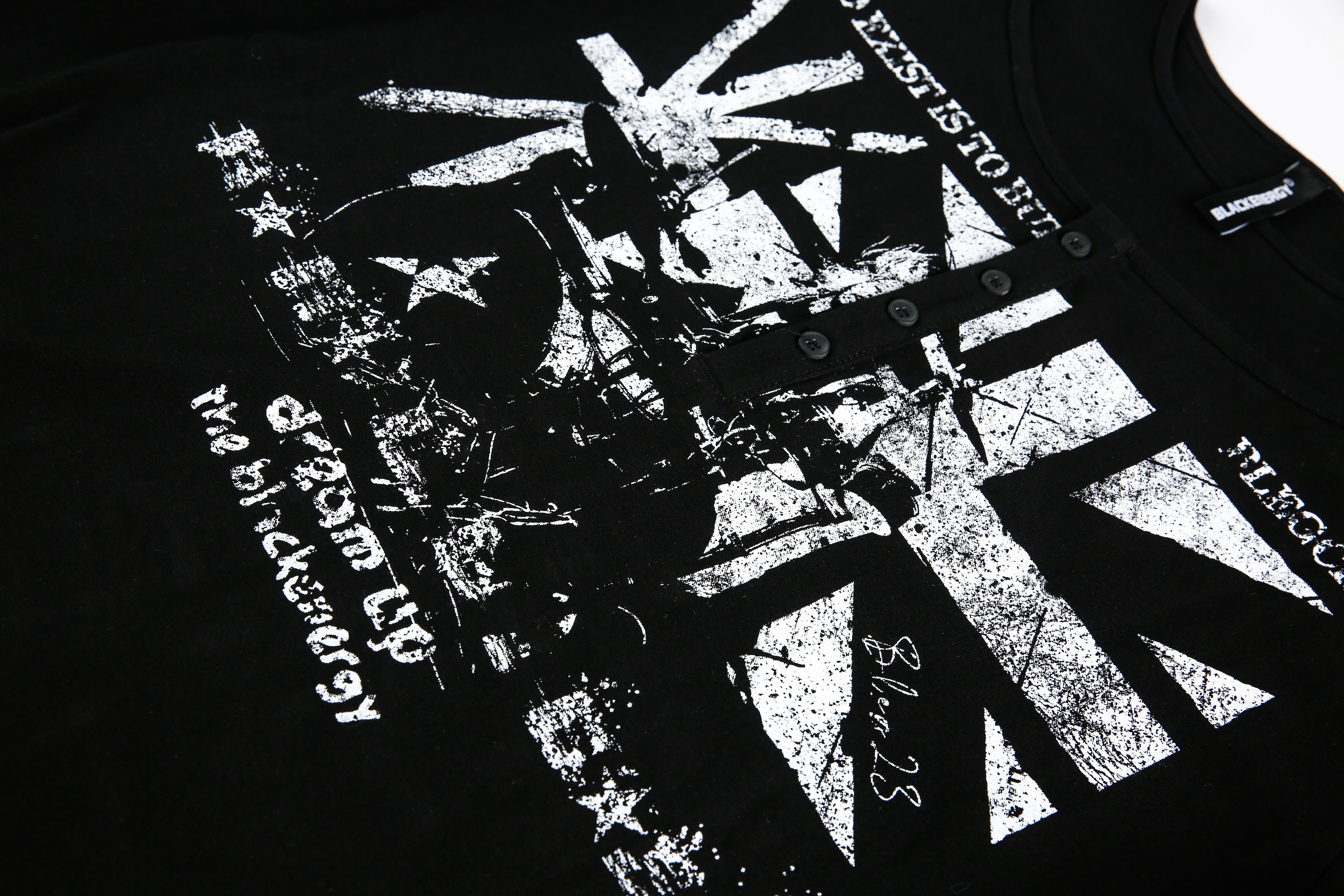 Punk Flag Art | Button Sweatshirt
