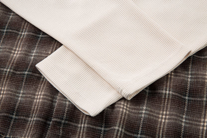 Vintage Plaid Contrast | Layered Sweatshirt - Santo 