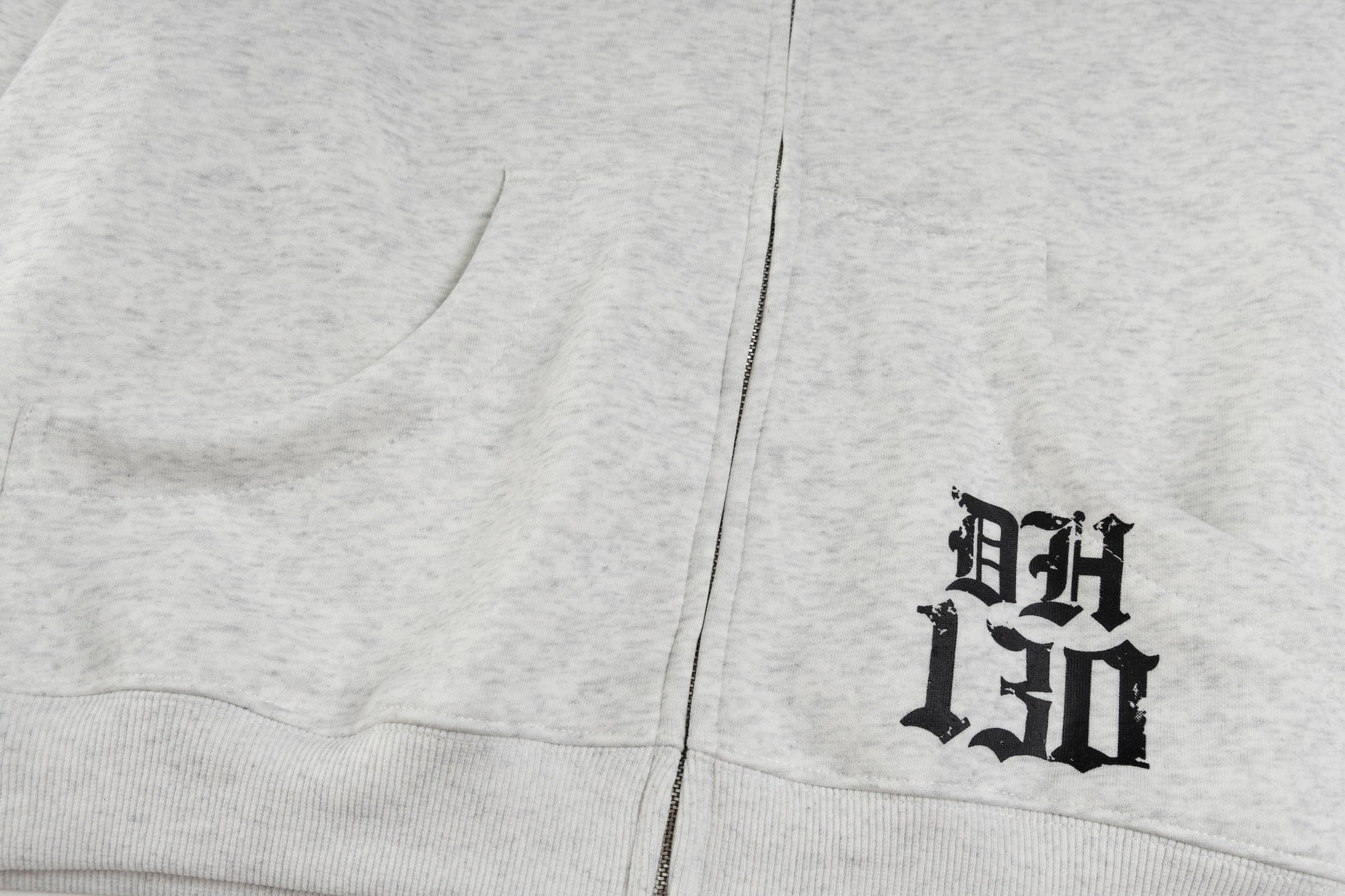 Gothic Cross Print | Zip Up Hoodie - Santo 