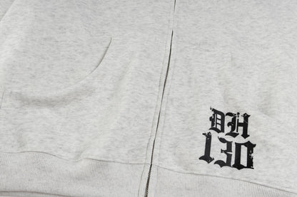 Gothic Cross Print | Zip Up Hoodie - Santo 