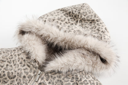 Leopard Patterned / Faux Fur Jacket