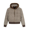 Pine Cocoa | Contrast Hooded Zip Jacket