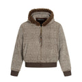 Pine Cocoa | Contrast Hooded Zip Jacket