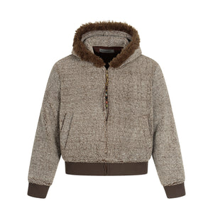 Pine Cocoa | Contrast Hooded Zip Jacket