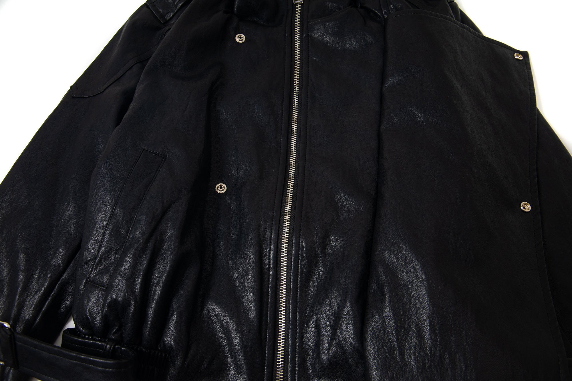 Street Rebel | Belted Faux Leather Moto Jacket