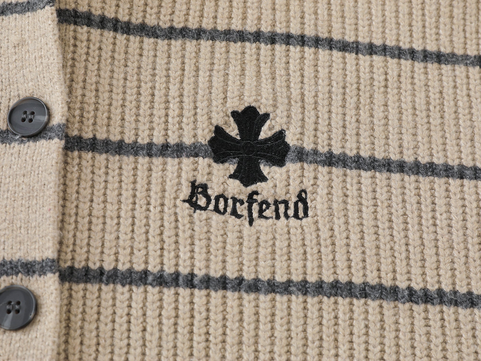 Stripe Hoodie | Button-Up Knit Cardigan