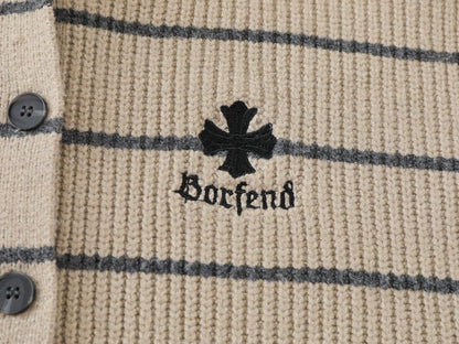 Stripe Hoodie | Button-Up Knit Cardigan