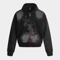 Spray Paint Print | Zip Up Hoodie - Santo 