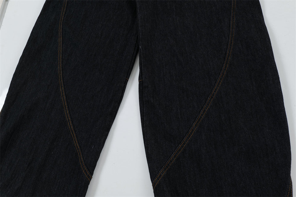 Plaid Patchwork | BAGGY BARREL Jeans