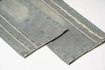 Washed Distressed Raw Edge | Baggy Jeans - Santo 