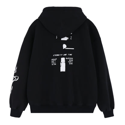 Abstract Look | Artistic Print Hoodie - Santo 