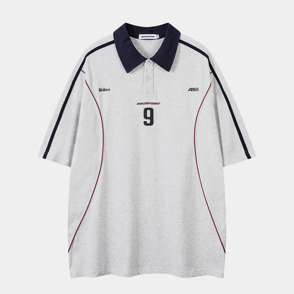 NO.9 | Sporty Polo Soccer Jersey - Santo 