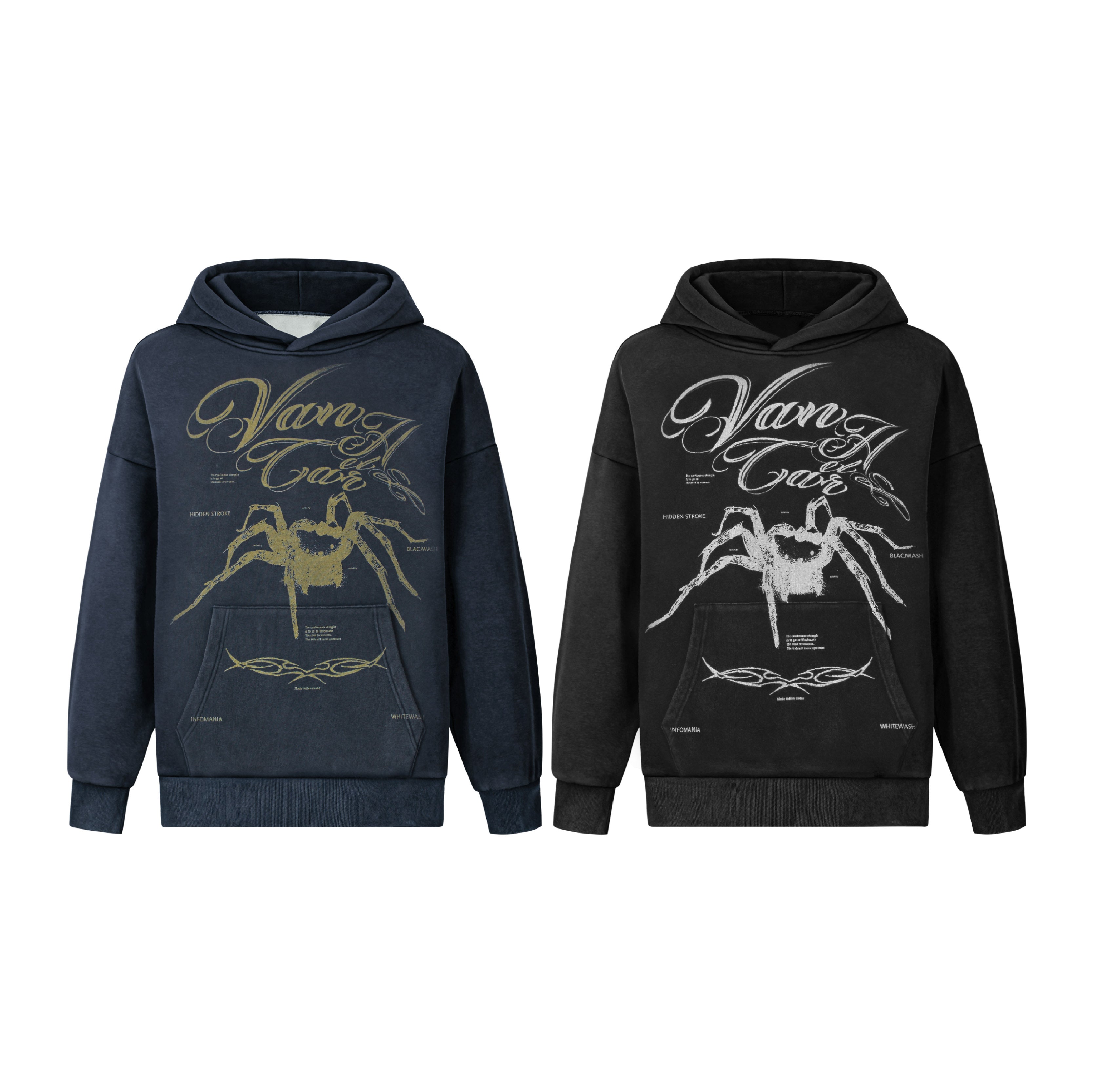 Vangarhell | Spider Web Graphic Hoodie