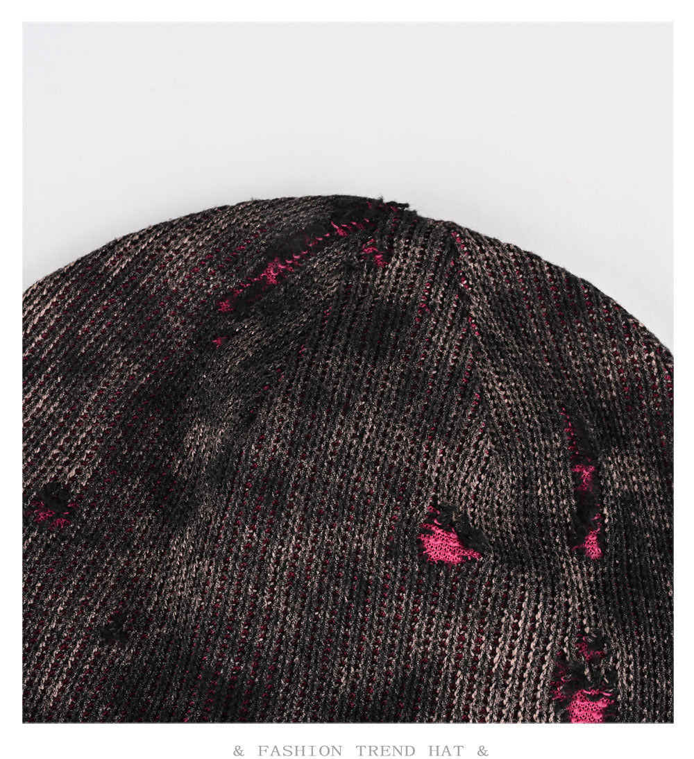 Retro Wasteland Style Distressed Knit | Hanging Charm Beanie