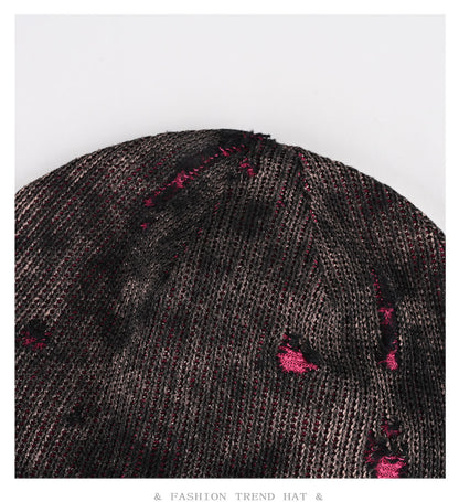 Retro Wasteland Style Distressed Knit | Hanging Charm Beanie
